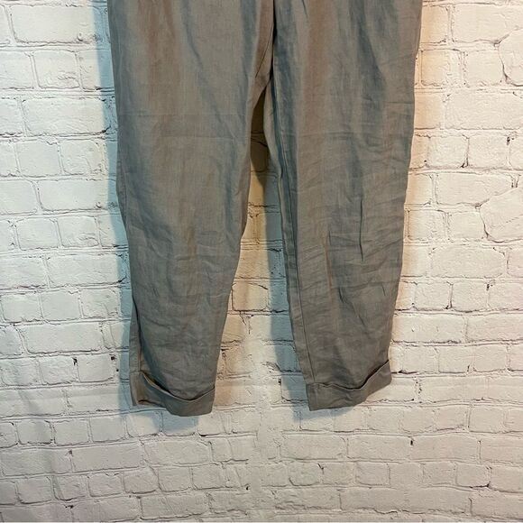 Athleta Linen Bali Ankle Cuffed Grey Pants size 4 - Picture 5 of 9